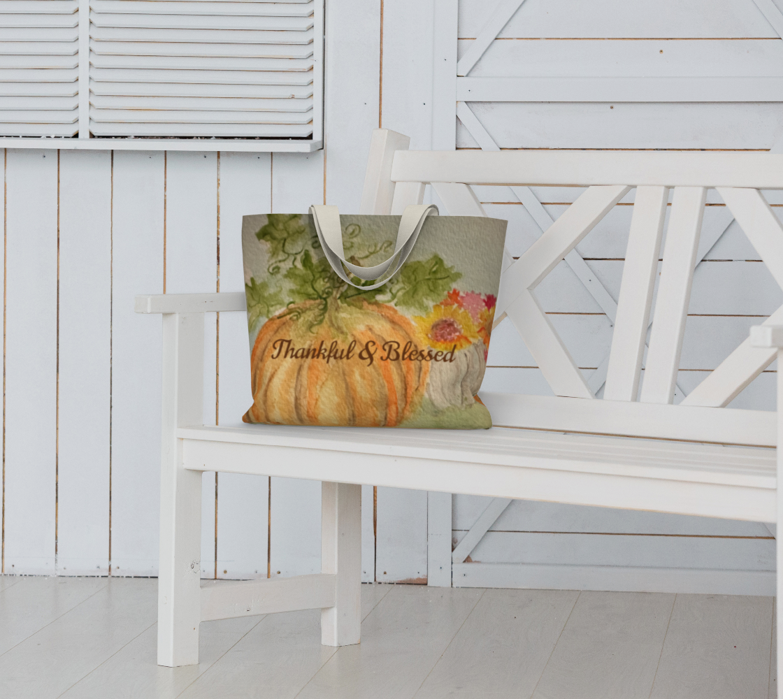 Thankful & Blessed xlg Market Tote