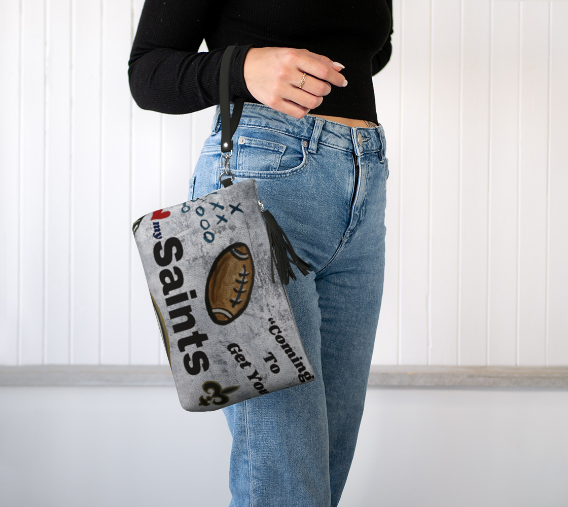 Saints Vegan Leather Clutch