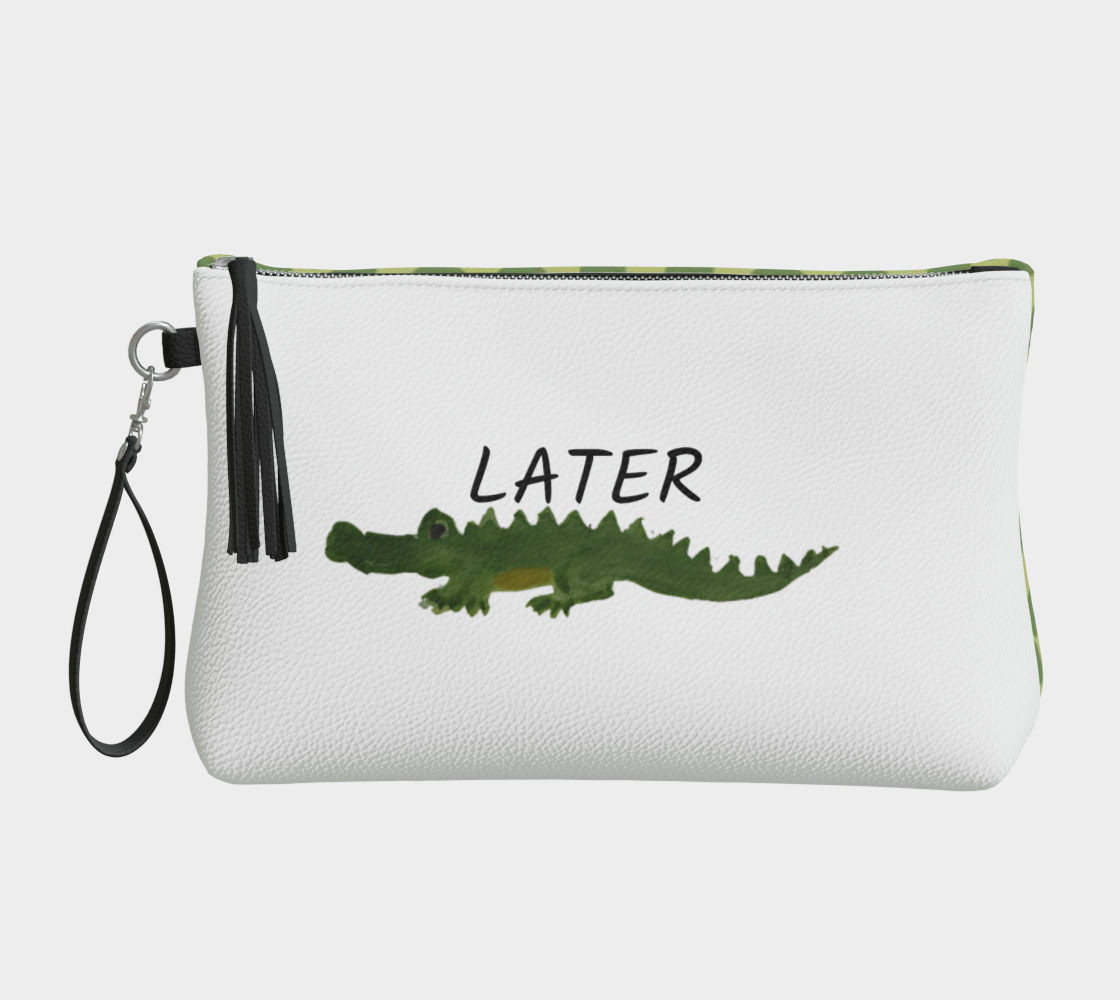 Later Gator Vegan Leather Clutch