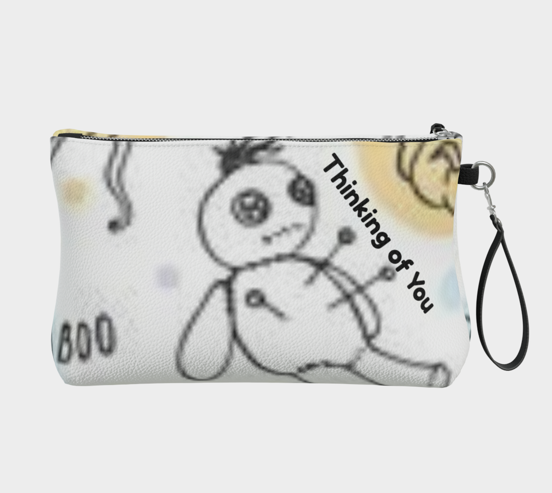 Voodoo vegan leather clutch
