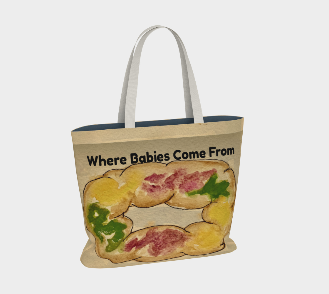 Where Babies Come From xlg Market Tote