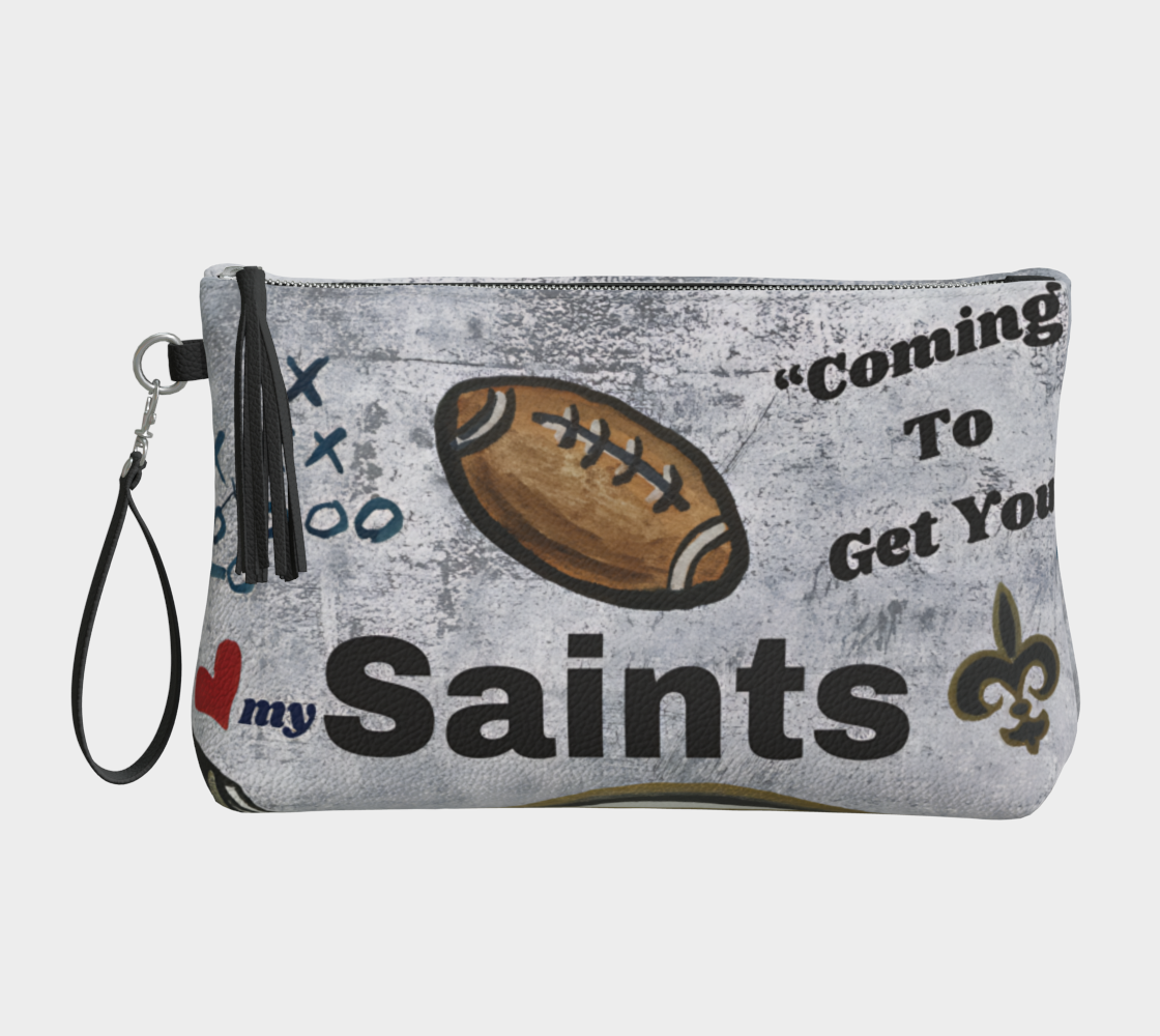 Saints Vegan Leather Clutch
