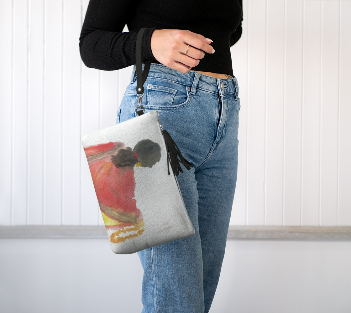 Red Scarf Vegan Clutch