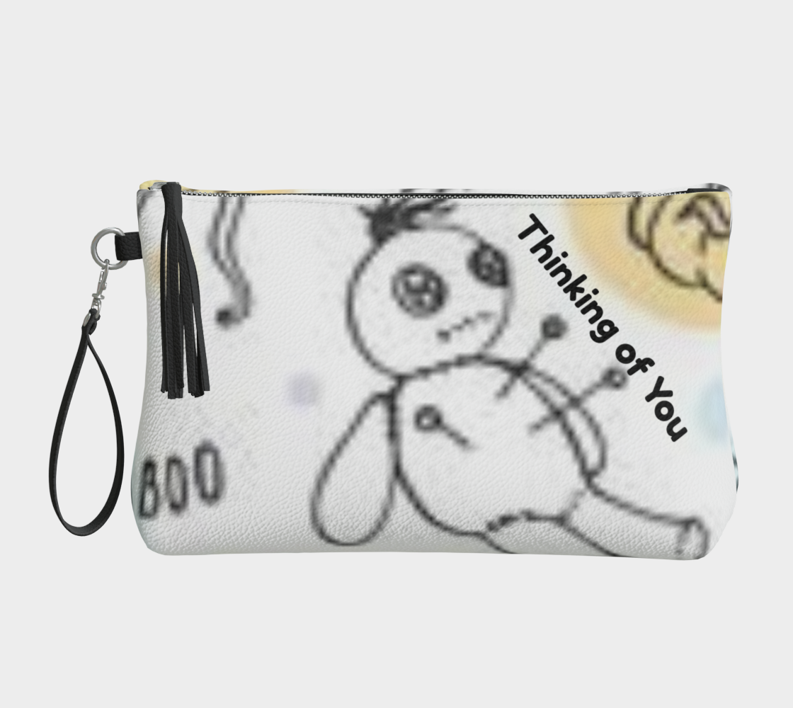 Voodoo vegan leather clutch