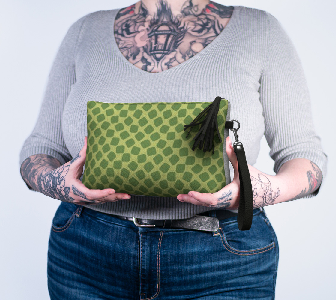 Later Gator Vegan Leather Clutch