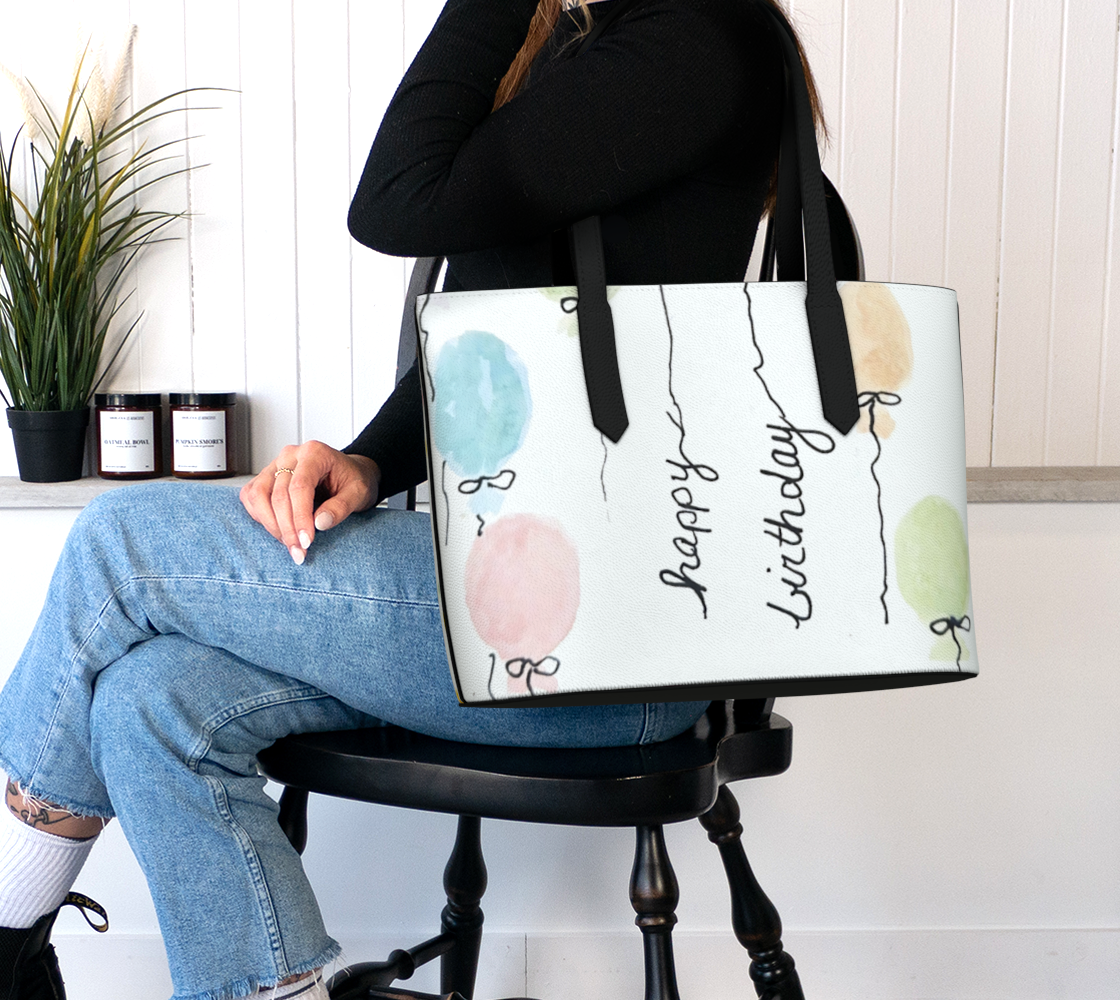Happy Birthday Vegan Leather Purse