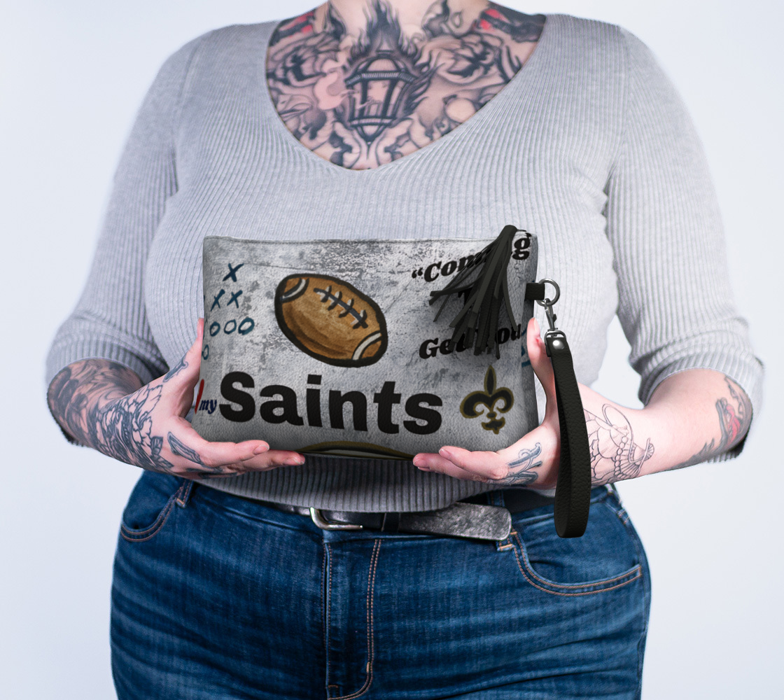 Saints Vegan Leather Clutch