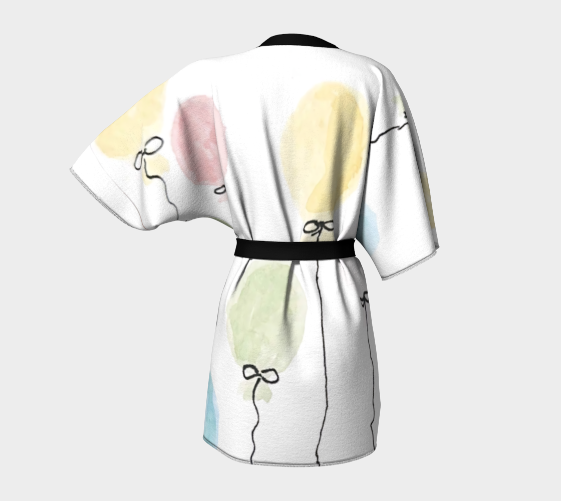 Happy Birthday Short Kimono Robe