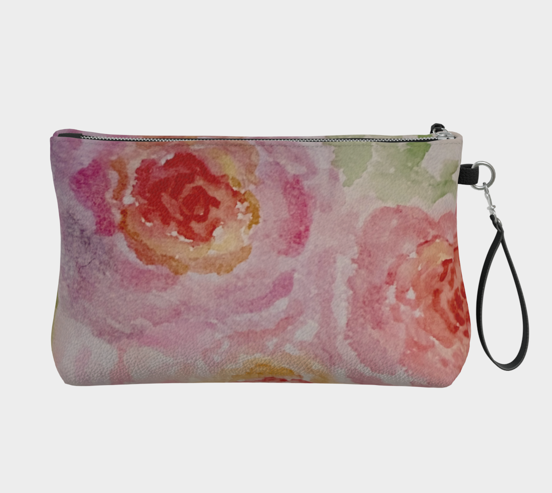 Just becauser vegan leather clutch