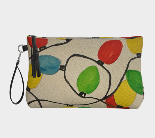Holiday Lights Vegan Clutch