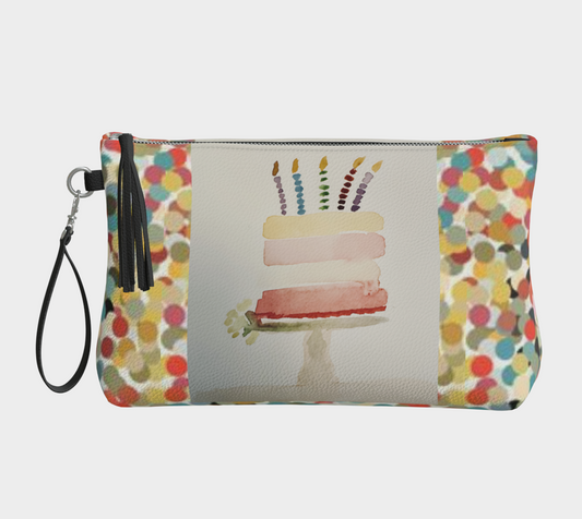 Bday Cake Vegan Clutch