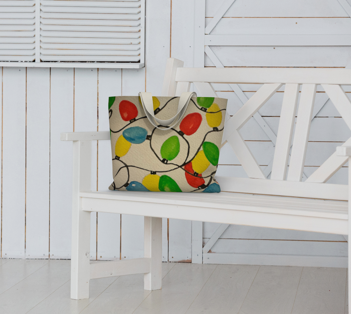 Holiday Lights xlg Market Tote
