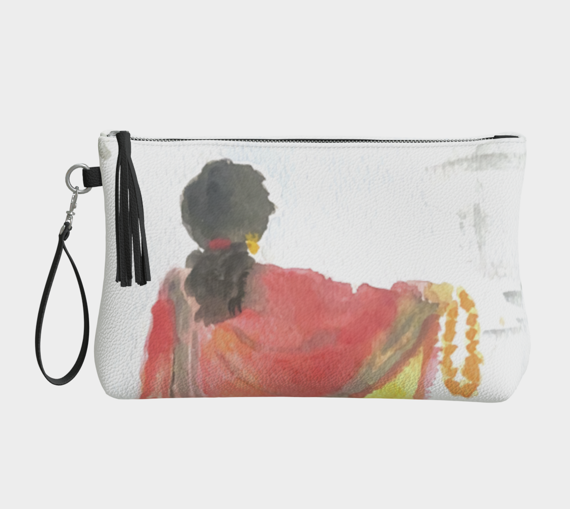 Red Scarf Vegan Clutch