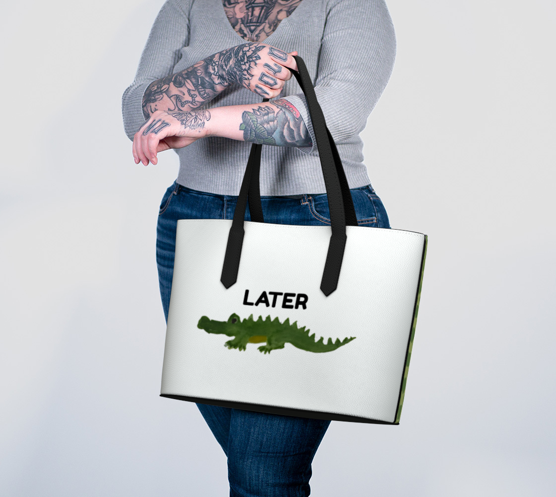 Later Gator Vegan Leather Purse