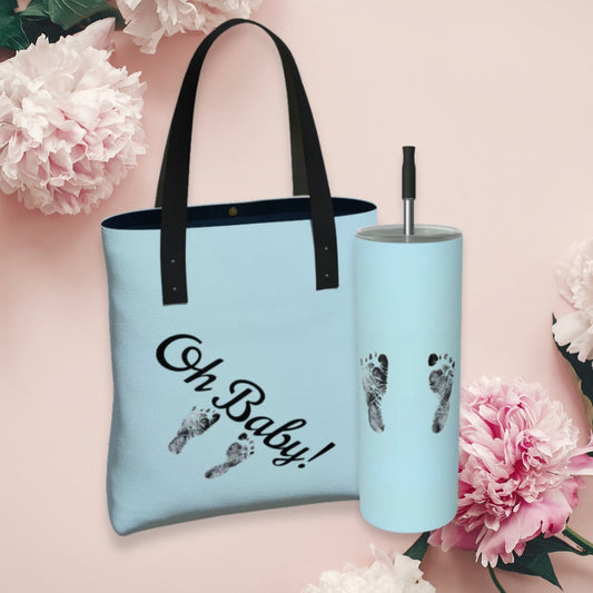 Oh Baby! Baby Blue - Bundle Tote Plus Tumbler