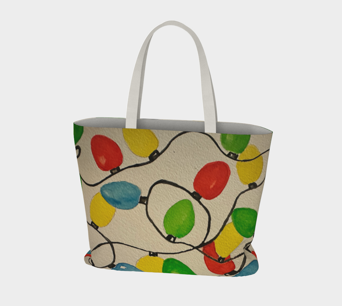 Holiday Lights xlg Market Tote