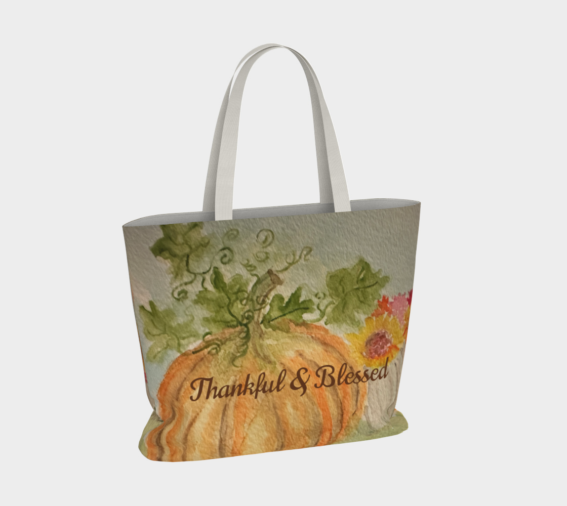 Thankful & Blessed xlg Market Tote