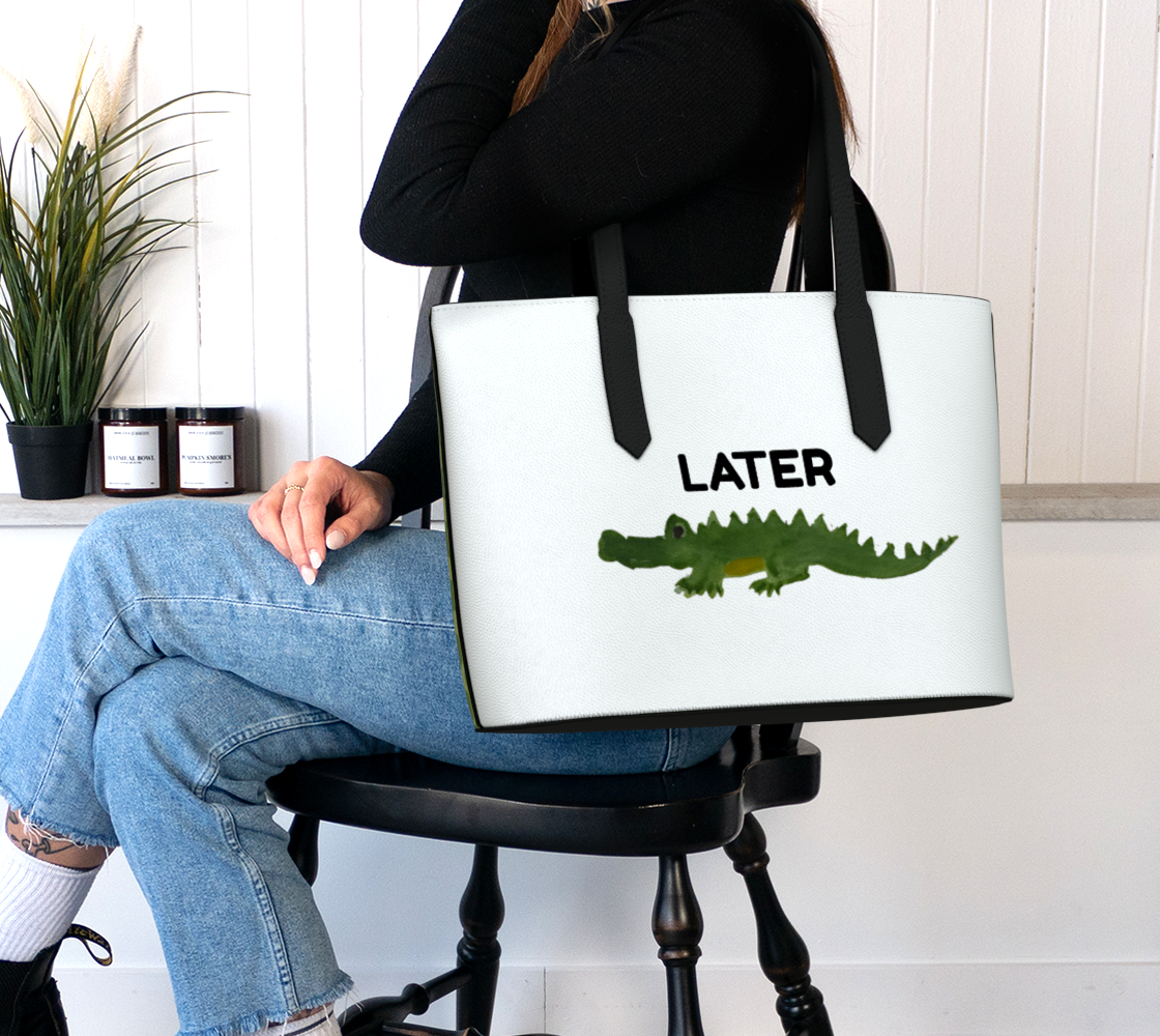Later Gator Vegan Leather Purse