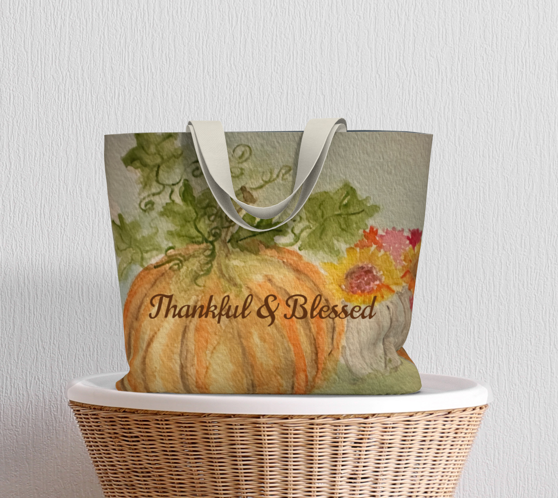 Thankful & Blessed xlg Market Tote