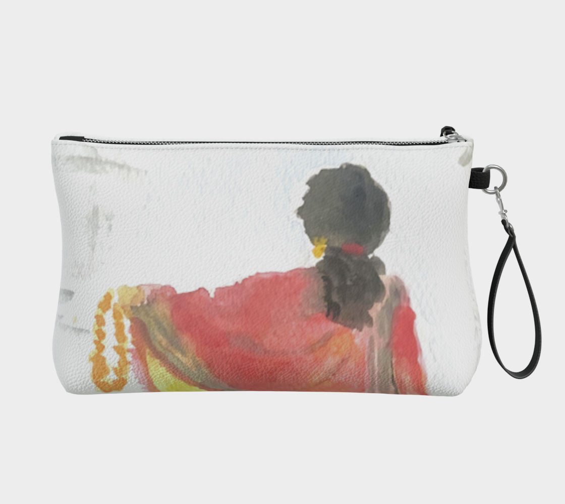 Red Scarf Vegan Clutch