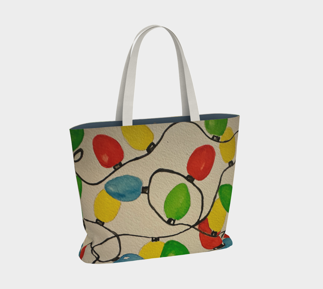 Holiday Lights xlg Market Tote