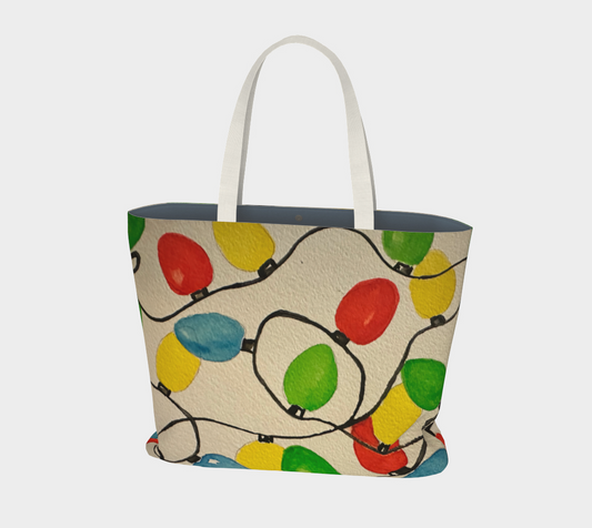 Holiday Lights xlg Market Tote