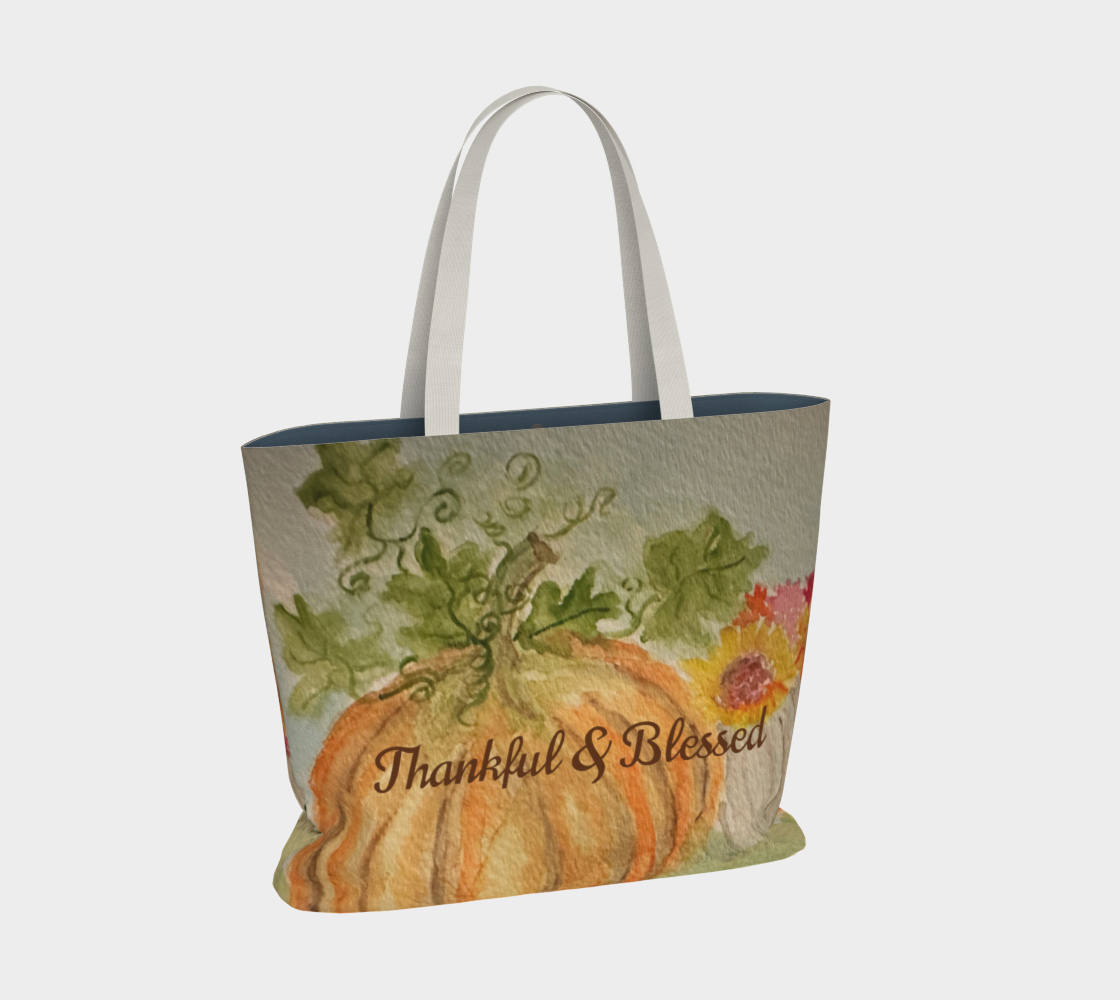 Thankful & Blessed xlg Market Tote