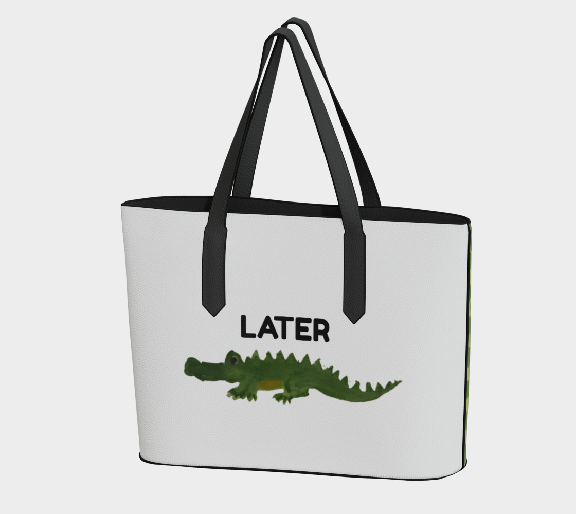 Later Gator Vegan Leather Purse