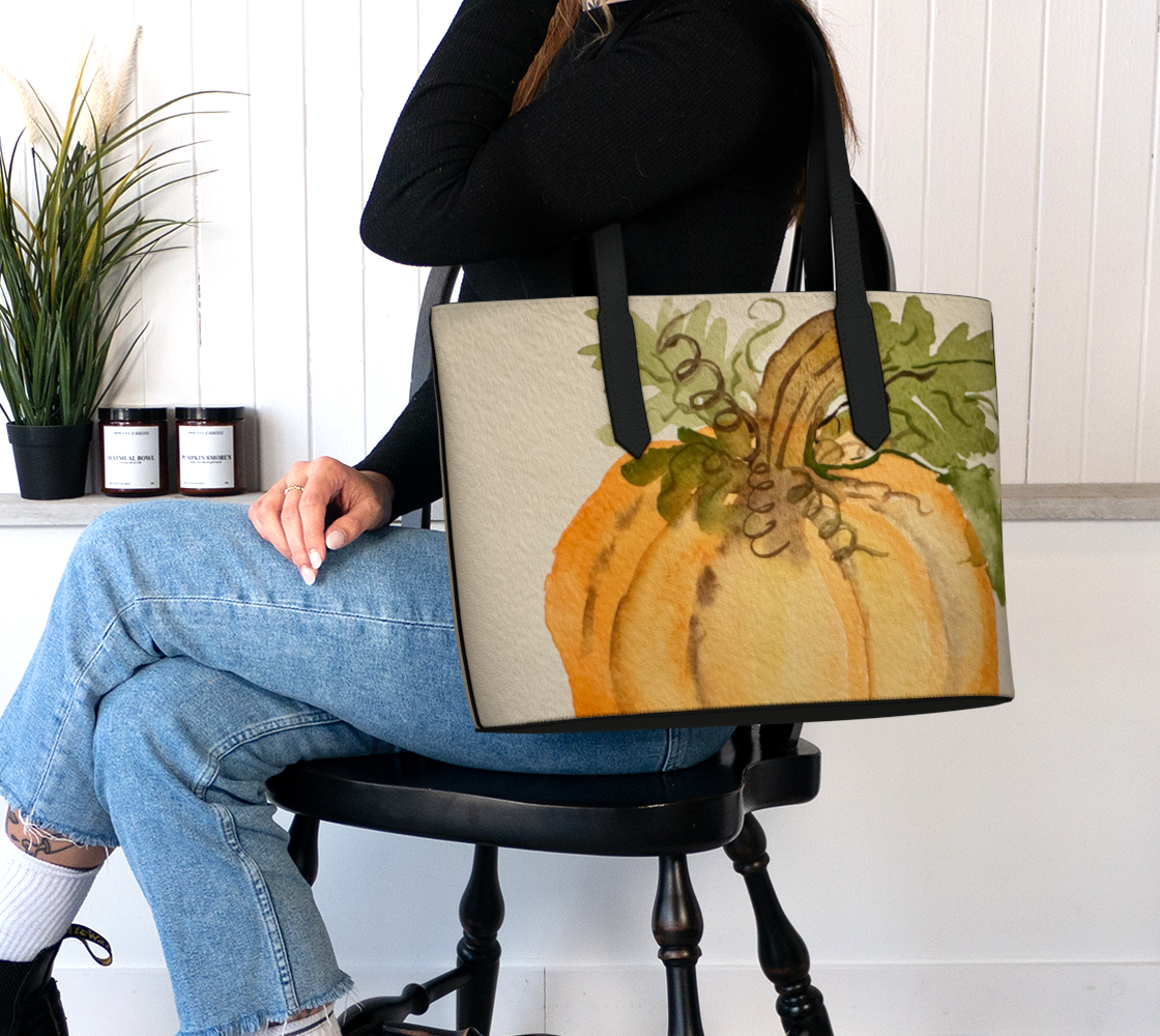 Pumpkin Vegan Leather Purse