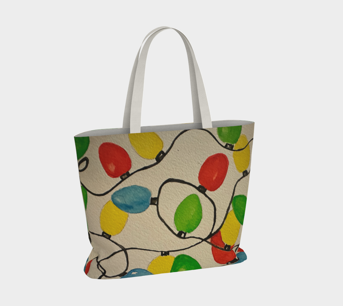 Holiday Lights xlg Market Tote