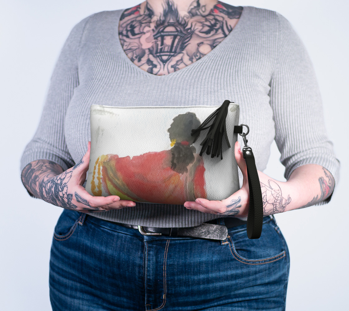 Red Scarf Vegan Clutch