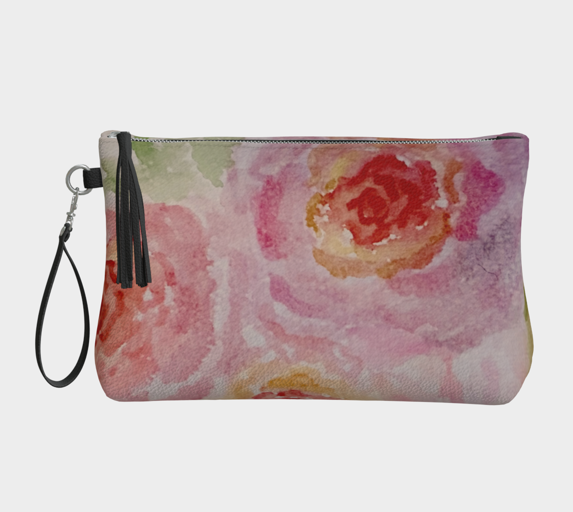 Just becauser vegan leather clutch