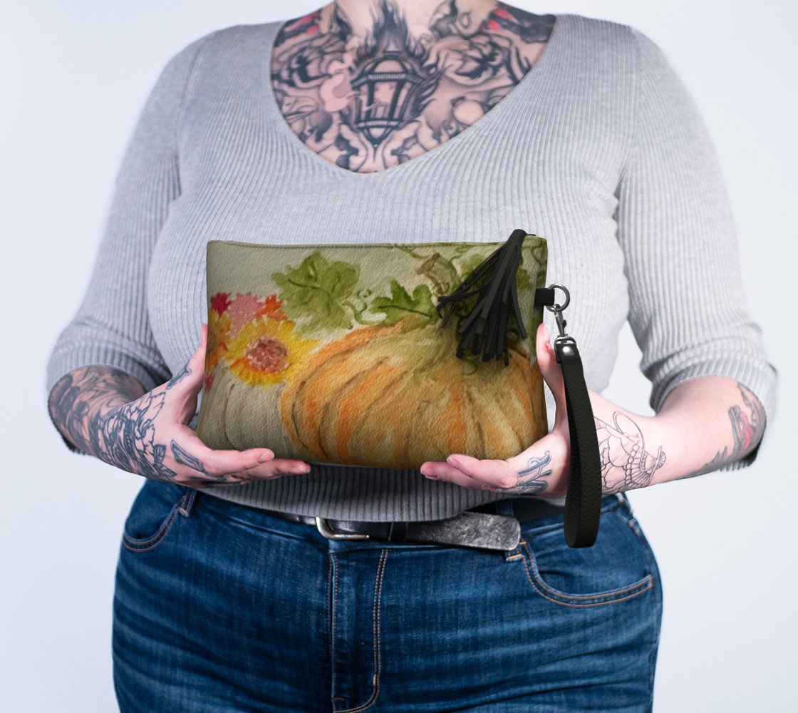 Thankful & Blessed Vegan clutch