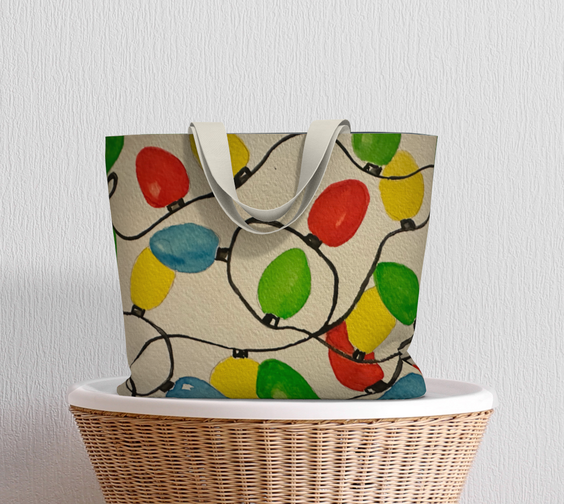 Holiday Lights xlg Market Tote
