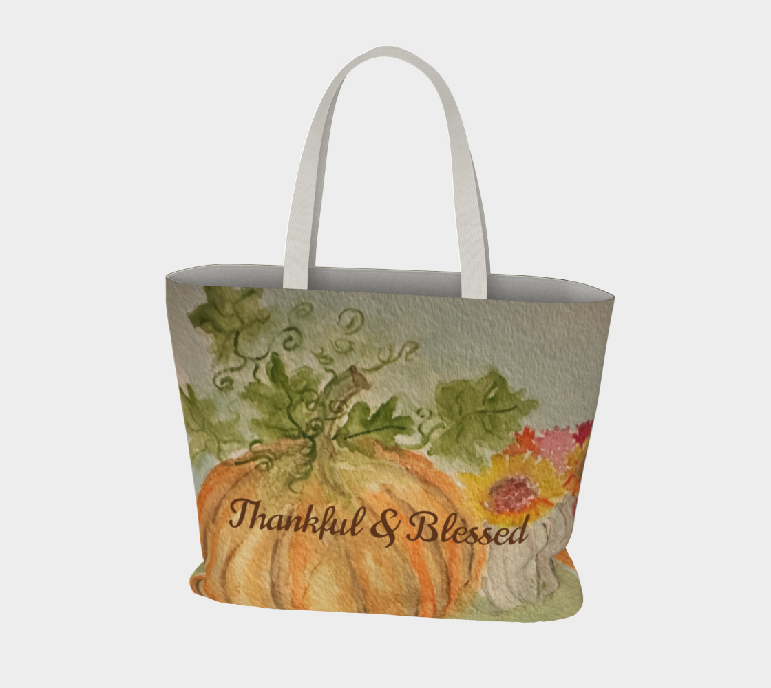 Thankful & Blessed xlg Market Tote